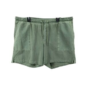 Treasure & Bond Womens 2XL Olive Green Slim Fit‎ Drawstring Shorts